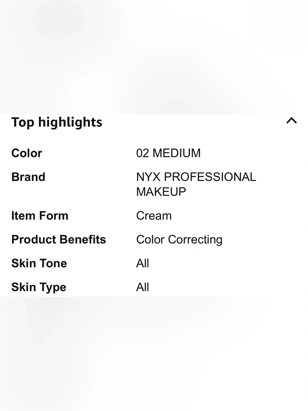 NYX description formula